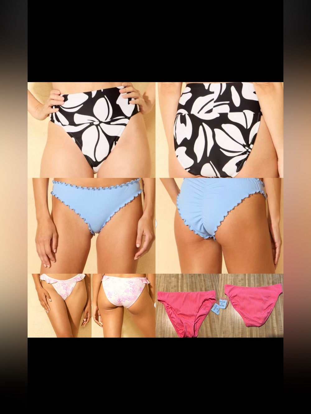 Shade & Shore Bathing Suit Bottom Bundle of 4 NWT size L(12-14)